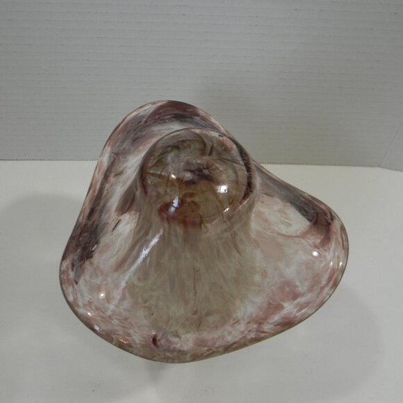 Blown Glass Mushroom Decor Fall Fairy 7 inches Tall Purple NEW - Picture 3 of 6